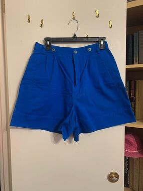 Women's High-Rise Bermuda Shorts in Cobalt Blue